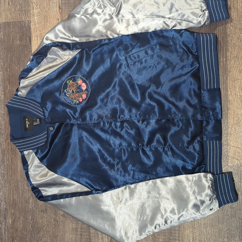 Forever 21 mens designer light weight bomber jacket